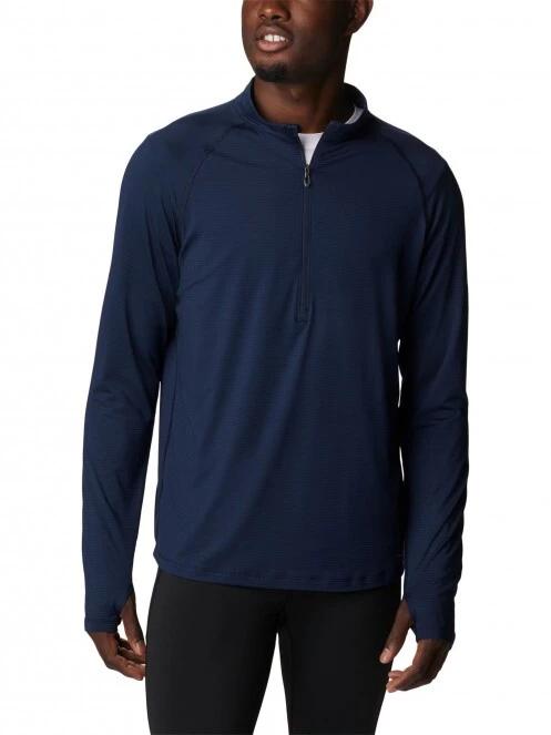 Columbia M Endless Trail 1/2 Zip Mesh Long Sleeve férfi polár pulóver fekete színben 2