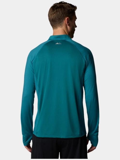 Columbia M Endless Trail 1/2 Zip Mesh Long Sleeve férfi hosszú ujjú sport póló zöld színben 4