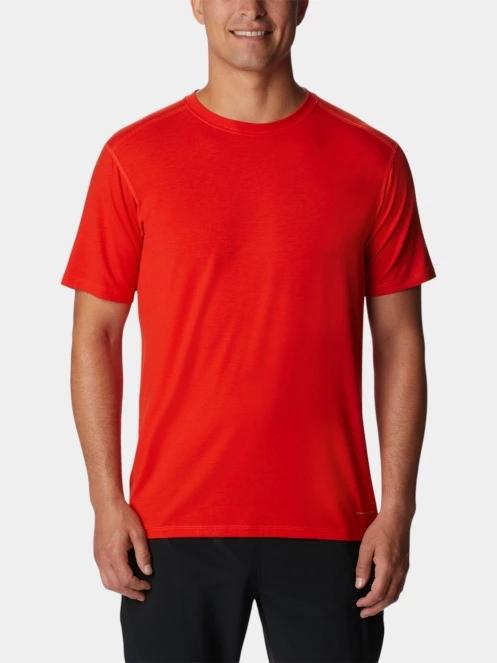 Columbia M Endless Trail Running Tech Tee férfi rövid ujjú sport póló piros színben 2