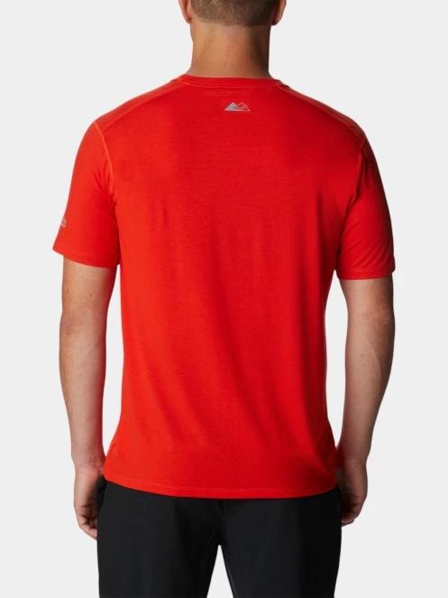 Columbia M Endless Trail Running Tech Tee férfi rövid ujjú sport póló piros színben 4