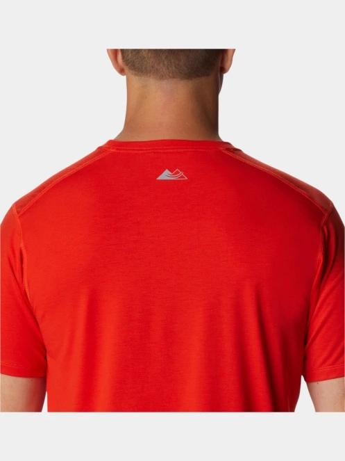 Columbia M Endless Trail Running Tech Tee férfi rövid ujjú sport póló piros színben 6