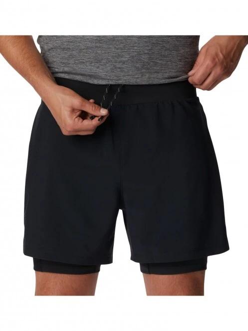 Columbia M Endless Trail 2 In 1 Short férfi sport rövidnadrág fekete színben 5