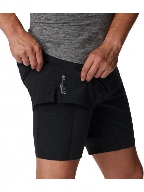 Columbia M Endless Trail 2 In 1 Short férfi sport rövidnadrág fekete színben 6
