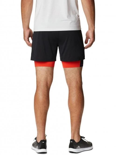 Columbia M Endless Trail 2 In 1 Short férfi sport rövidnadrág fekete színben 4