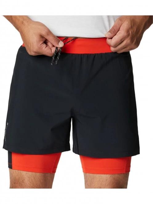 Columbia M Endless Trail 2 In 1 Short férfi sport rövidnadrág fekete színben 5