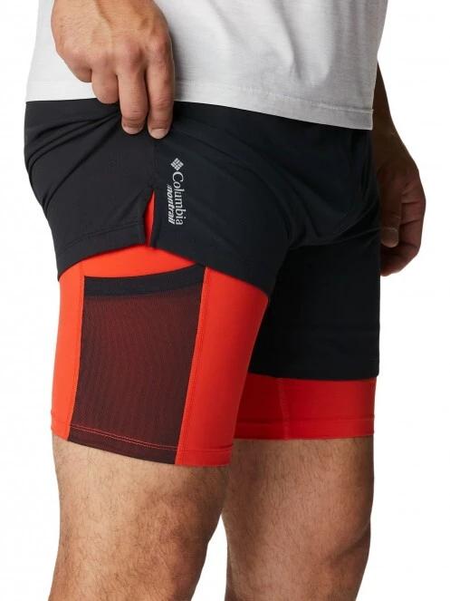 Columbia M Endless Trail 2 In 1 Short férfi sport rövidnadrág fekete színben 6