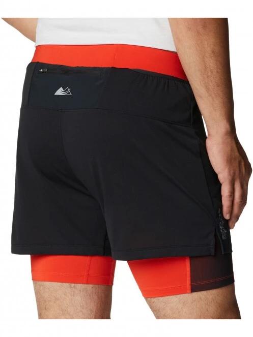 Columbia M Endless Trail 2 In 1 Short férfi sport rövidnadrág fekete színben 7