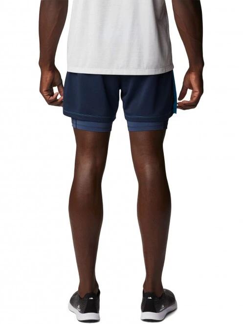 Columbia M Endless Trail 2 In 1 Short férfi sport rövidnadrág kék színben 4