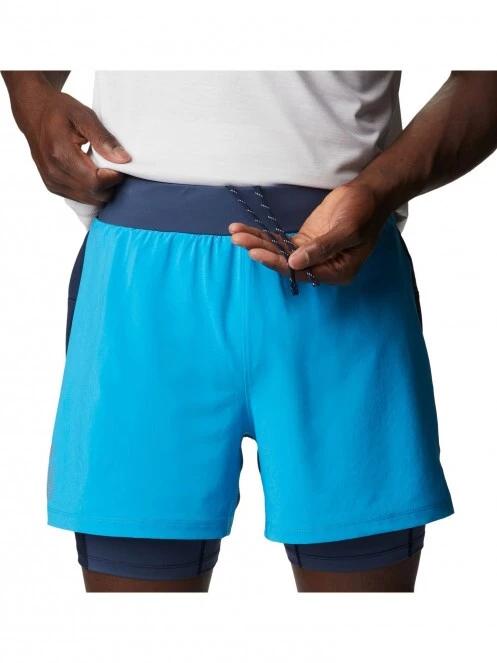 Columbia M Endless Trail 2 In 1 Short férfi sport rövidnadrág kék színben 5