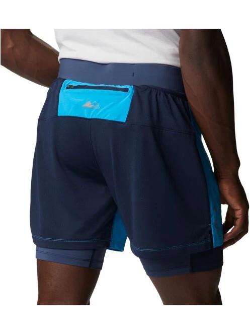 Columbia M Endless Trail 2 In 1 Short férfi sport rövidnadrág kék színben 7