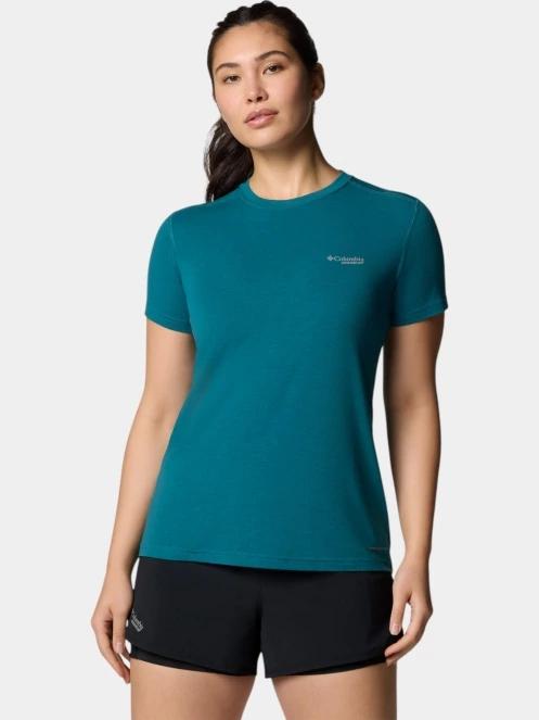 Columbia W Endless Trail Running Tech Tee női rövid ujjú sport póló zöld színben 2