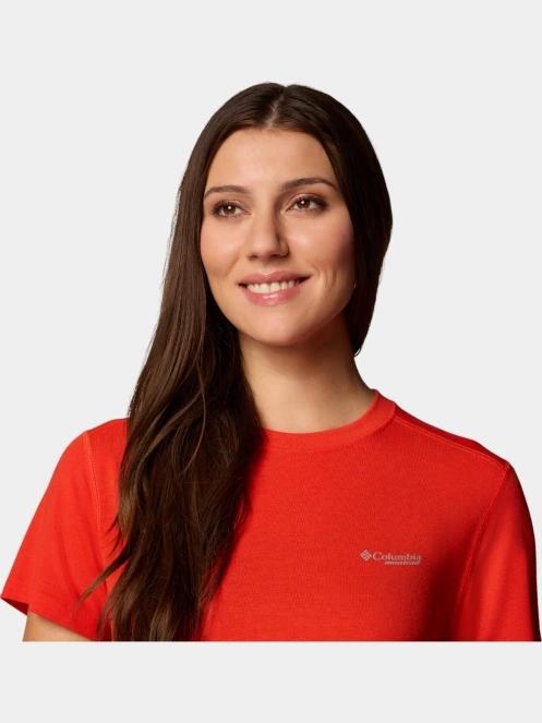 Columbia W Endless Trail Running Tech Tee női rövid ujjú sport póló piros színben 6
