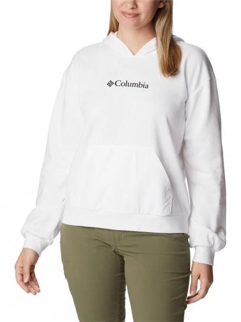 Columbia Columbia Logo III French Terry Hoodie női kapucnis pulóver fehér színben 2