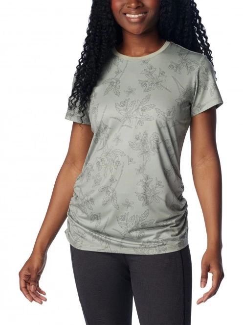 Columbia Leslie Falls Short Sleeve női ujjatlan sport póló zöld színben 2