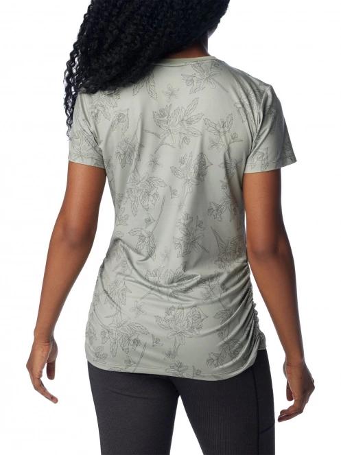 Columbia Leslie Falls Short Sleeve női ujjatlan sport póló zöld színben 4
