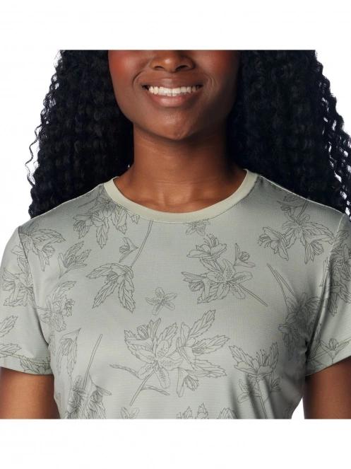 Columbia Leslie Falls Short Sleeve női ujjatlan sport póló zöld színben 5