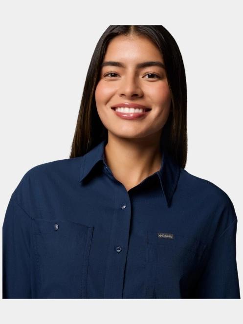 Columbia Silver Ridge Utility LS Shirt női hosszú ujjú túraing kék színben 5