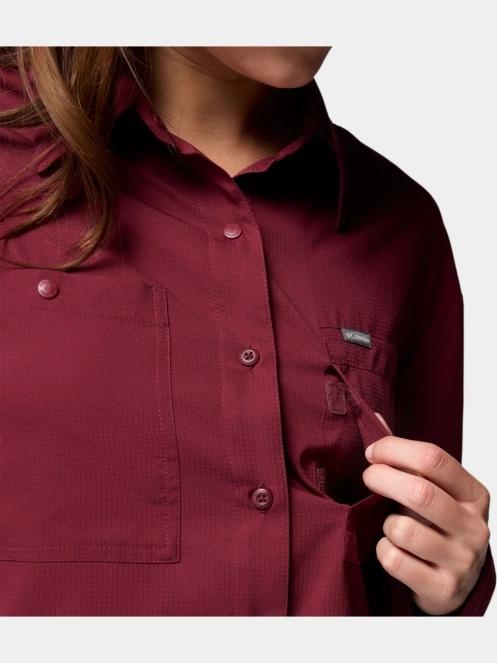 Columbia Silver Ridge Utility Long Sleeve Shirt női hosszú ujjú túraing piros színben 9