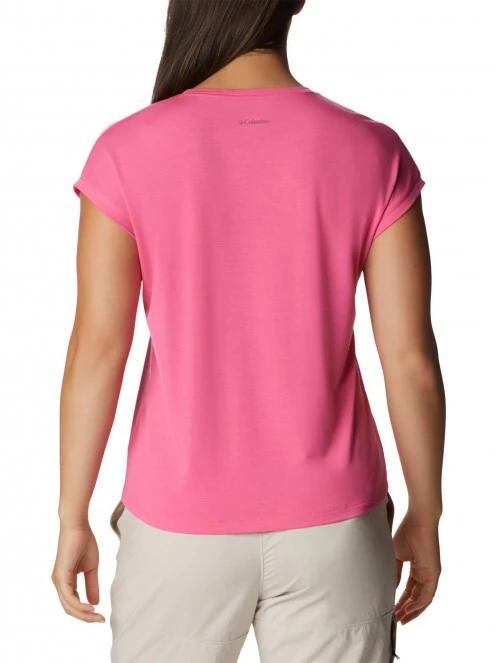 Columbia Boundless Trek Short Sleeve Tee női rövid ujjú póló rózsaszín színben 4