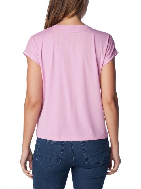 Columbia Boundless Trek Short Sleeve Tee női rövid ujjú póló rózsaszín színben 4
