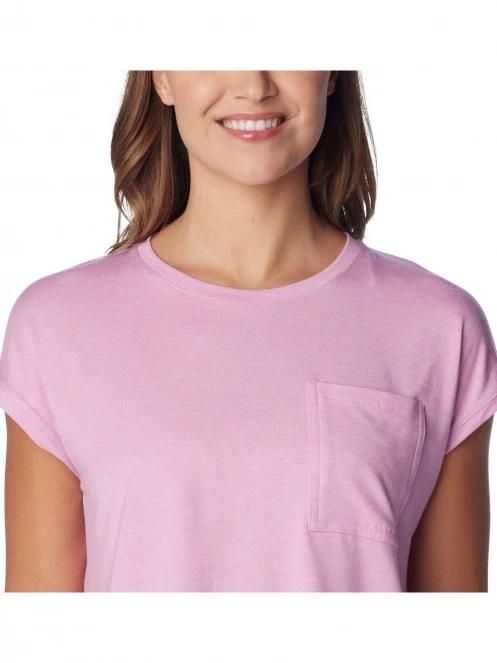 Columbia Boundless Trek Short Sleeve Tee női rövid ujjú póló rózsaszín színben 5