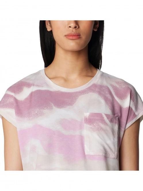 Columbia Boundless Trek Short Sleeve Tee női rövid ujjú póló magenta színben 5