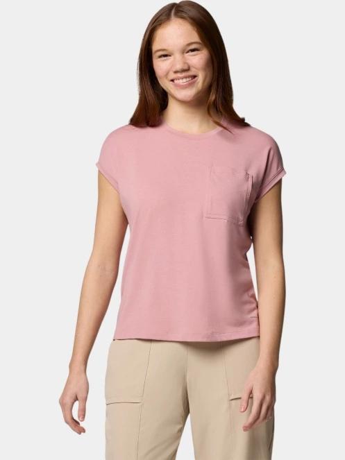 Columbia Boundless Trek Short Sleeve Tee női rövid ujjú póló rózsaszín színben 2
