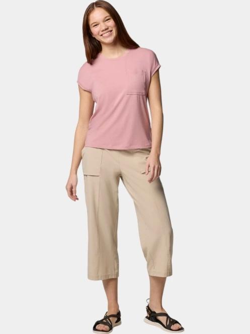 Columbia Boundless Trek Short Sleeve Tee női rövid ujjú póló rózsaszín színben 5
