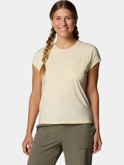 Columbia Boundless Trek Short Sleeve Tee női rövid ujjú póló sárga színben 2