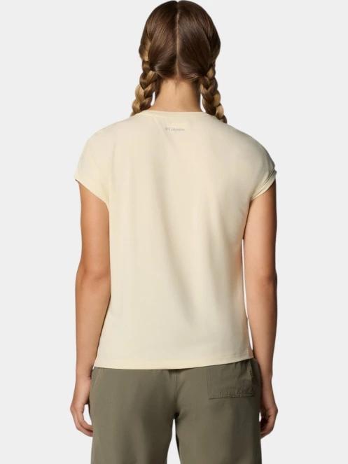 Columbia Boundless Trek Short Sleeve Tee női rövid ujjú póló sárga színben 4