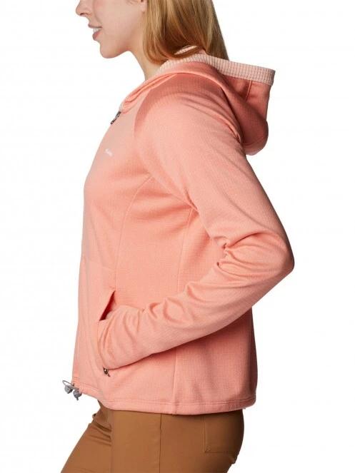Columbia Boundless Trek Grid Fleece női kapucnis pulóver rózsaszín színben 3