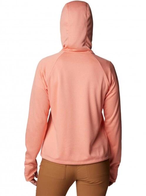 Columbia Boundless Trek Grid Fleece női kapucnis pulóver rózsaszín színben 4
