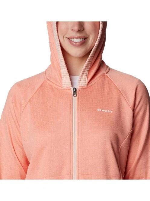 Columbia Boundless Trek Grid Fleece női kapucnis pulóver rózsaszín színben 6