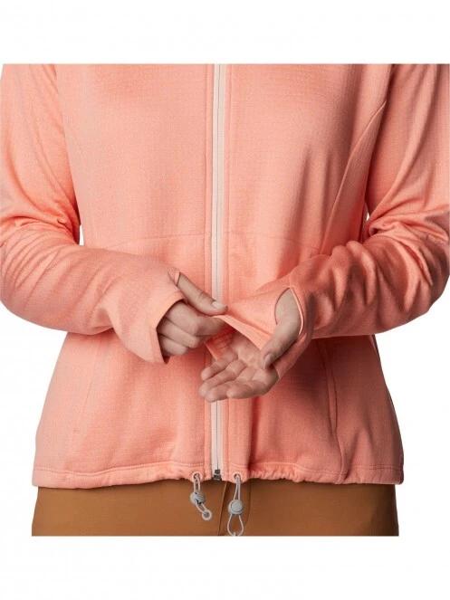 Columbia Boundless Trek Grid Fleece női kapucnis pulóver rózsaszín színben 7