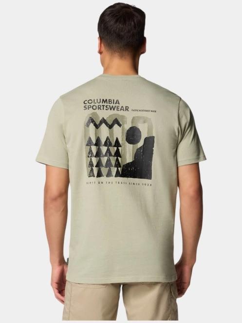 Columbia Explorers Canyon Back SS Tee férfi rövid ujjú póló zöld színben 4