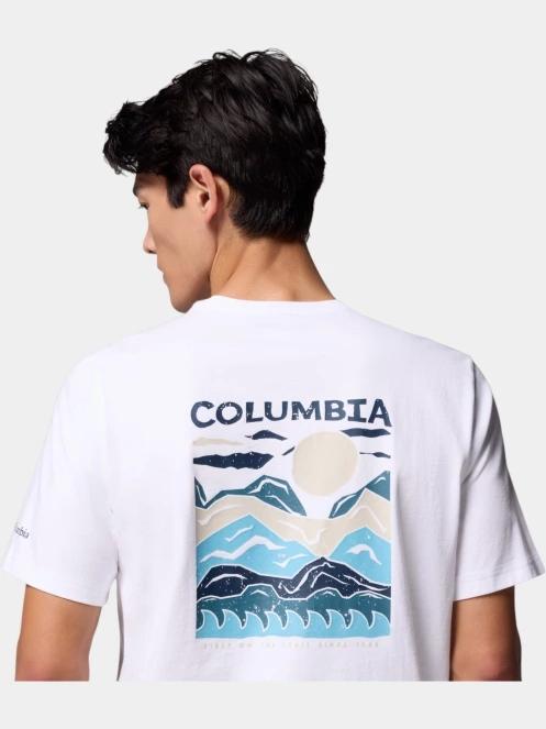 Columbia Explorers Canyon Back Short Sleeve Tee férfi rövid ujjú póló fehér színben 7