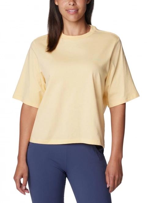 Columbia North Cascades Graphic Short Sleeve Tee női rövid ujjú póló sárga színben 2