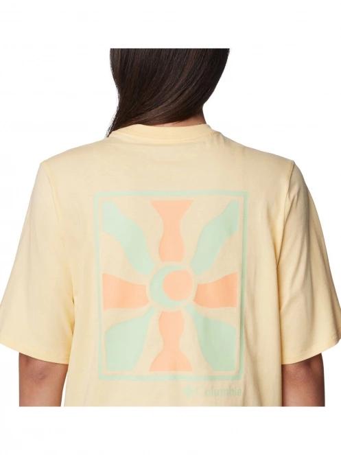 Columbia North Cascades Graphic Short Sleeve Tee női rövid ujjú póló sárga színben 6