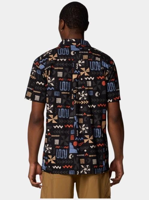 Columbia Pine Canyon Short Sleeve Shirt férfi rövid ujjú ing fekete színben 4