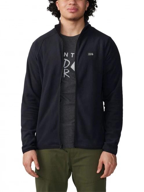 Mountain Hardwear Microchill Full Zip Jacket férfi polár pulóver fekete színben 5