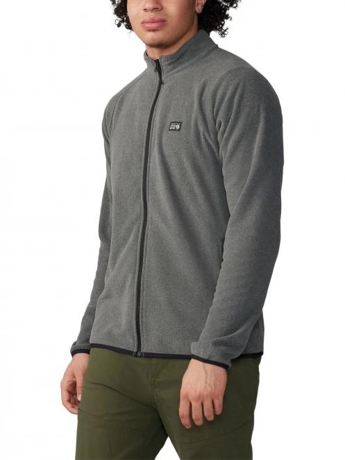 Mountain Hardwear Microchill Full Zip Jacket férfi polár pulóver szürke színben 6
