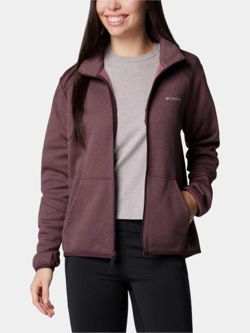 Columbia Columbia Hike Tech Fleece Full Zip női polár pulóver piros színben 5