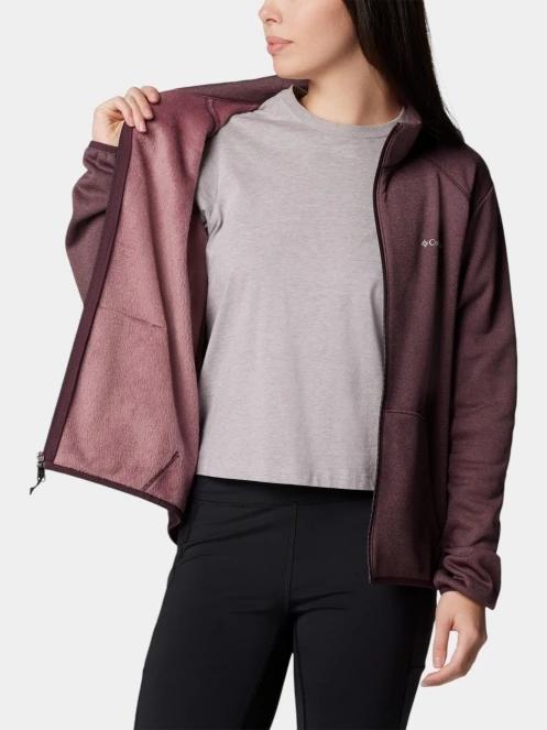 Columbia Columbia Hike Tech Fleece Full Zip női polár pulóver piros színben 6