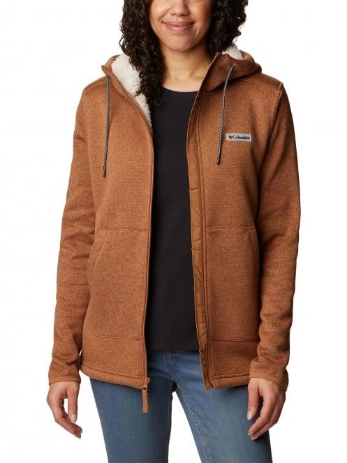 Columbia Sweater Weather Sherpa Full Zip női polár pulóver barna színben 5