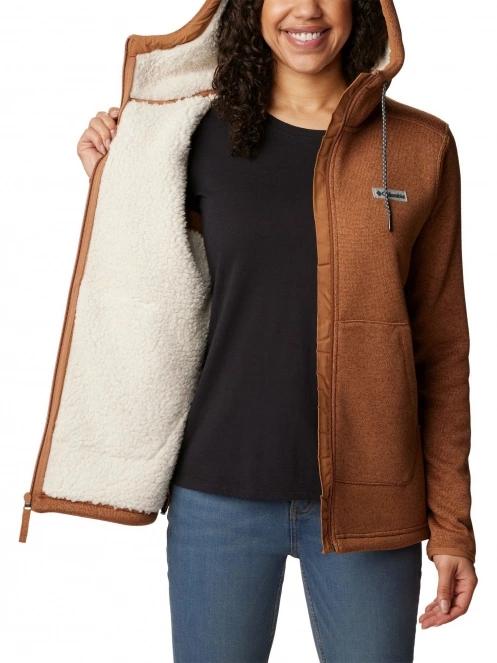 Columbia Sweater Weather Sherpa Full Zip női polár pulóver barna színben 6
