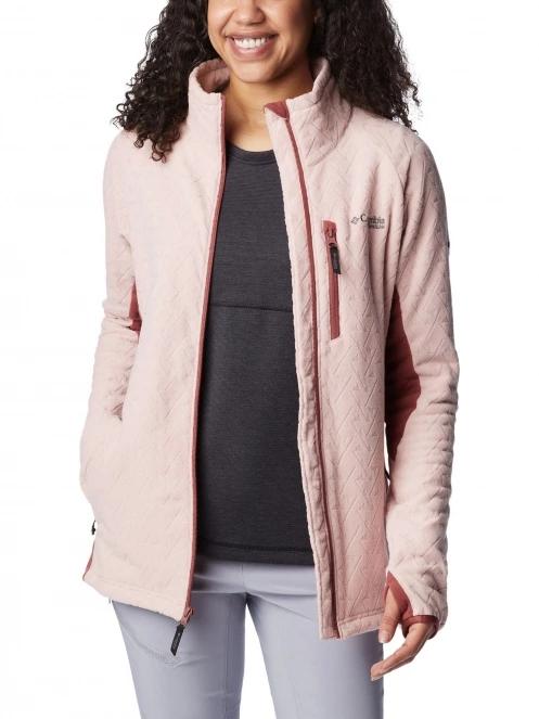 Columbia Titan Pass 3.0 Full Zip Fleece női polár pulóver rózsaszín színben 5