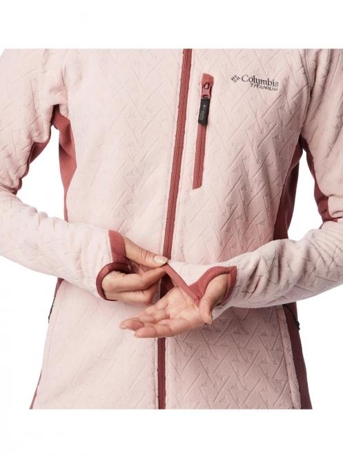 Columbia Titan Pass 3.0 Full Zip Fleece női polár pulóver rózsaszín színben 7