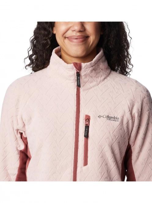 Columbia Titan Pass 3.0 Full Zip Fleece női polár pulóver rózsaszín színben 9