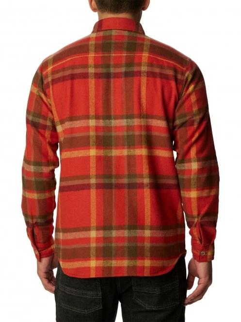 Columbia Pitchstone Heavyweight Flannel Shirt férfi hosszú ujjú ing piros színben 4