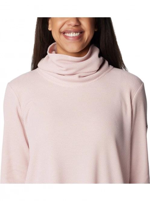 Columbia Holly Hideaway Waffle Cowl Neck Pullove női pulóver rózsaszín színben 6